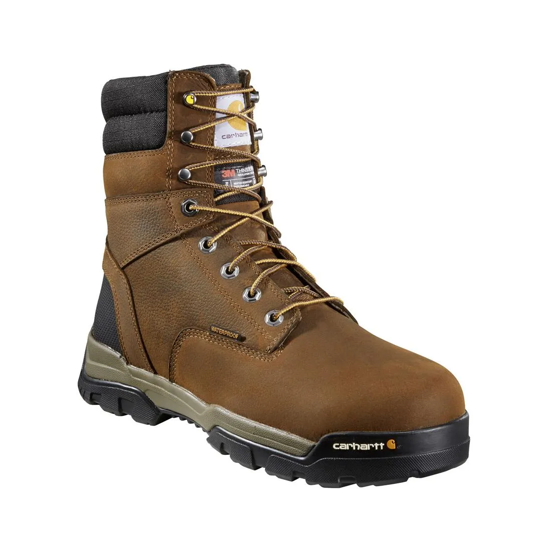 8" Ground Force Waterproof Insulated Soft Toe Boot Brown