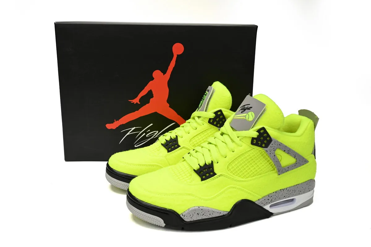 Air jordan 4 Plush Fluorescent Yellow