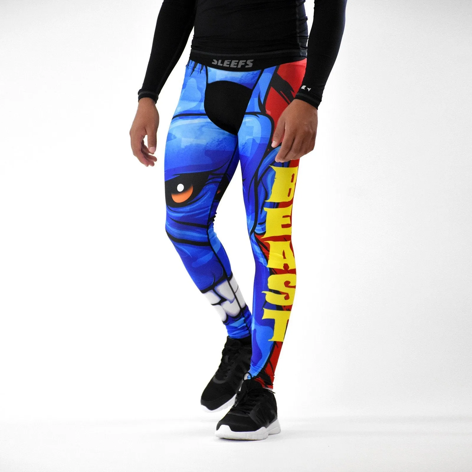 Beast Monster Blue compression tights / leggings