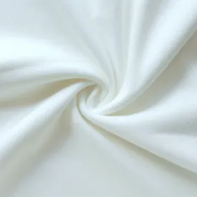 Bright White Cotton Interlock Fabric