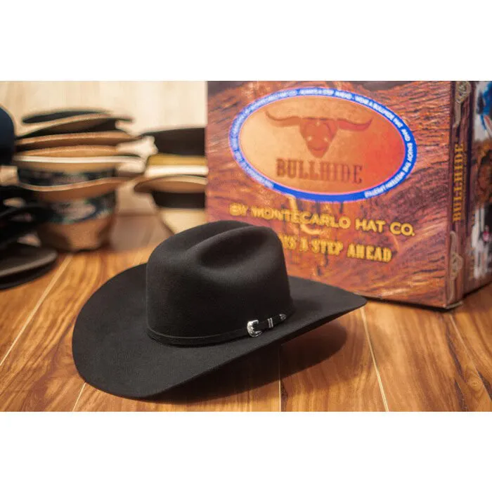 Bullhide Hats by Montecarlo - 10X "True" Beaver Felt Black Cowboy Hat