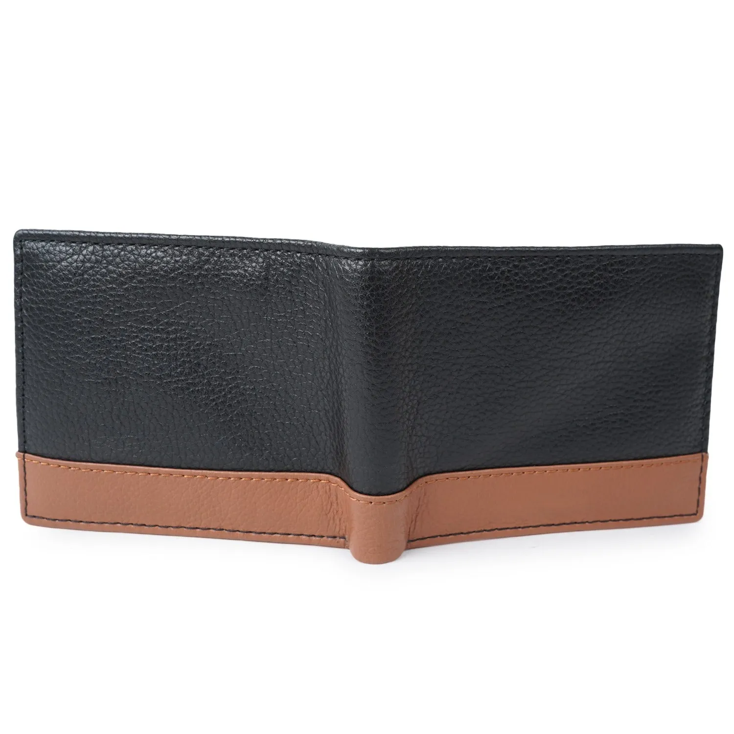 CIMONI Genuine Leather men wallet Black & Tan