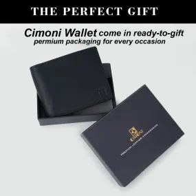 CIMONI Genuine Leather Stylish Classy Design Ultra Slim Multiple Credit Cards Slot Wallet for Men