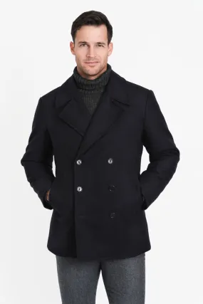 Classic Wool Peacoat, Black