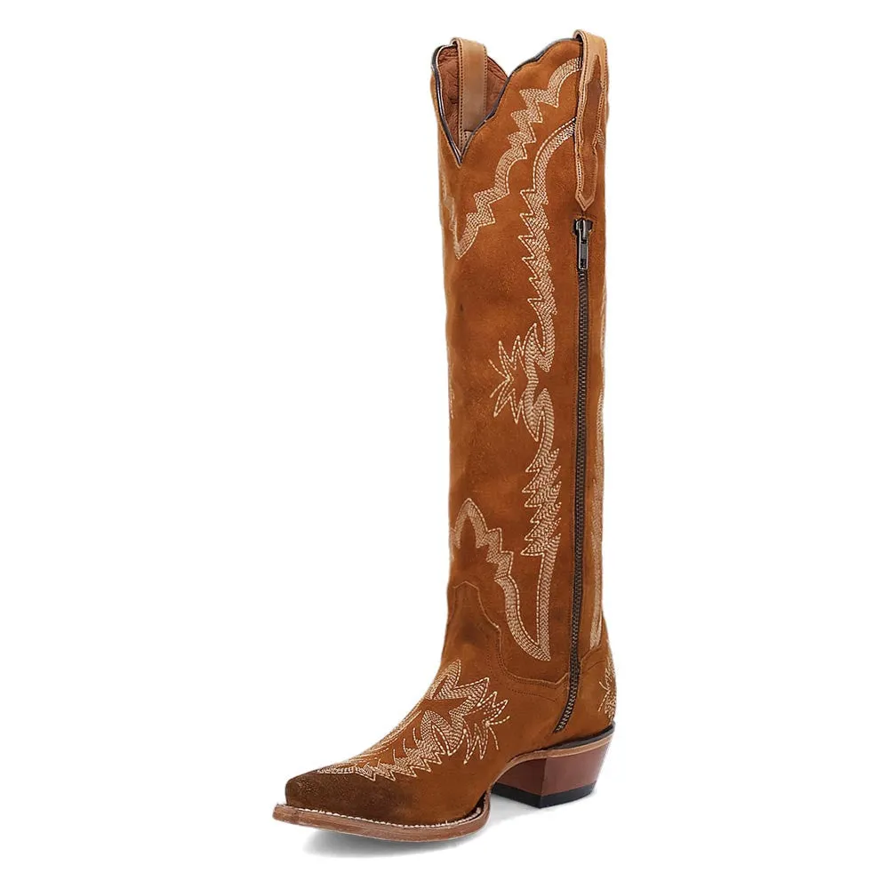 Dan Post Women's Western Marlowe Tan Suede Snip Toe Boots