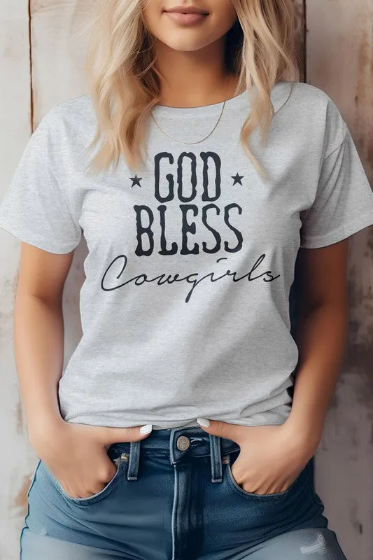 GOD Bless Cowgirls Western Graphic Tee