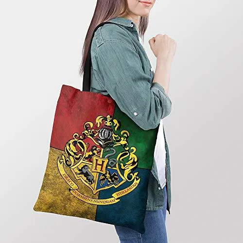 Harry Potter Inspired Hogwarts Crest Tote Bags