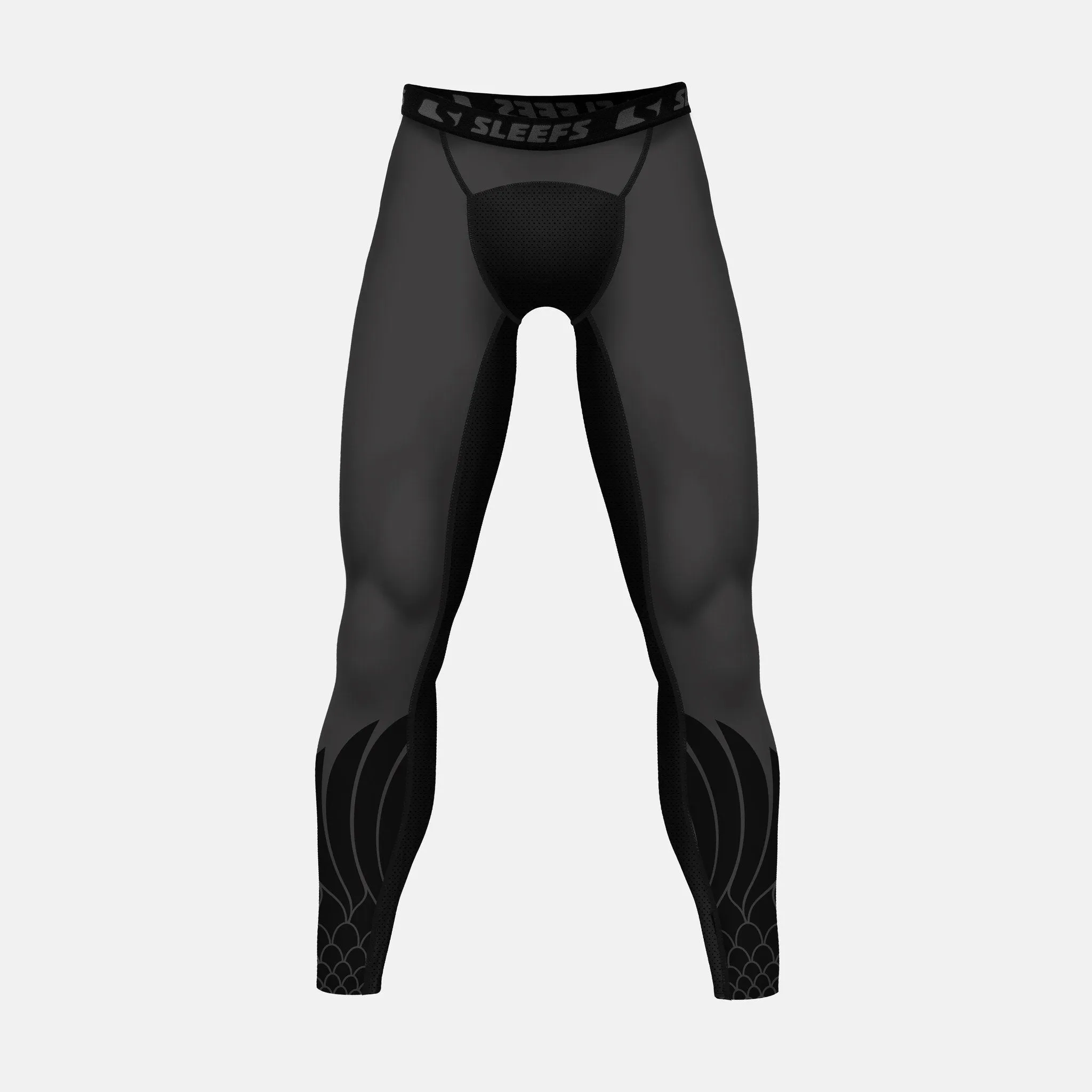 Icarus Gray and Black Compression Tights / Leggings