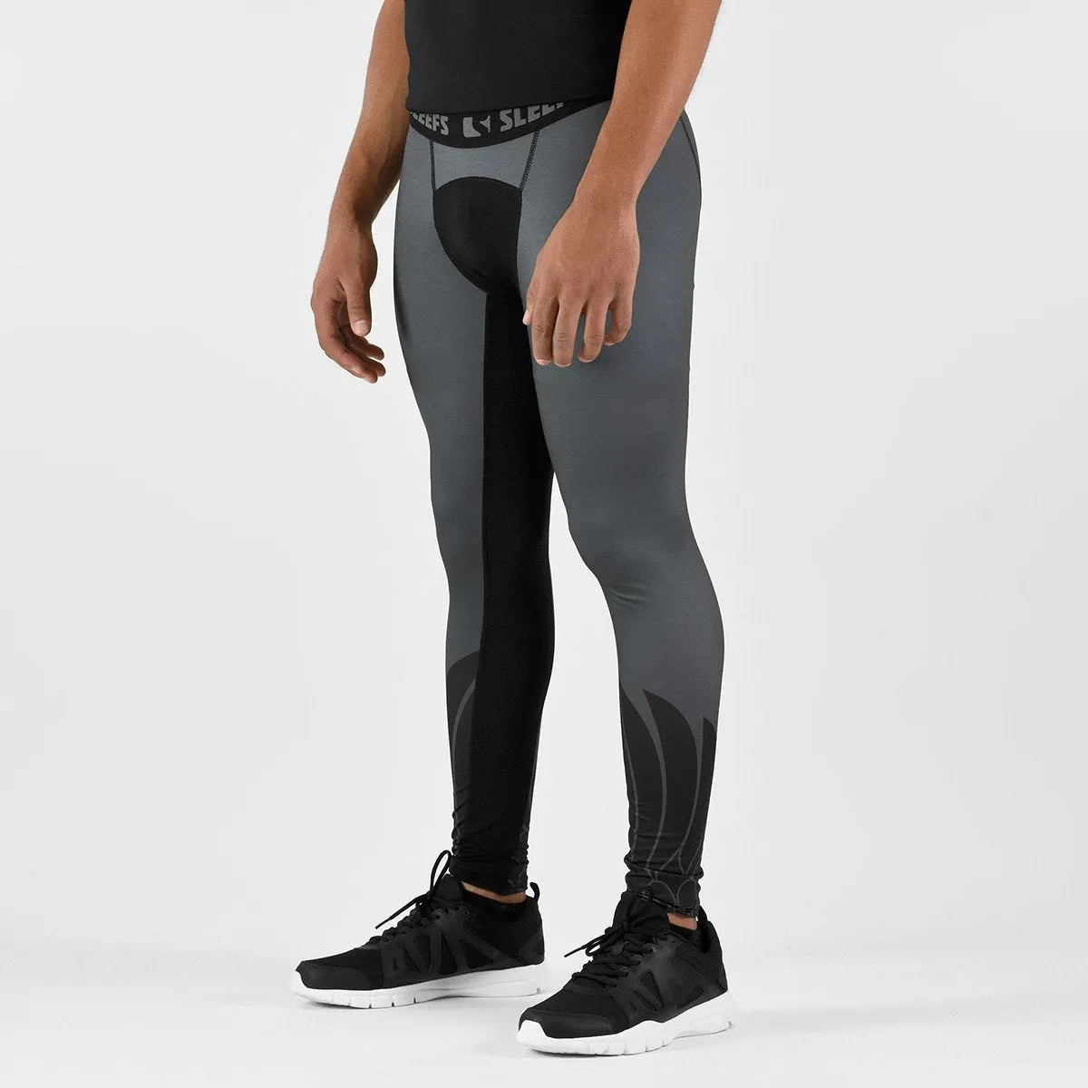 Icarus Gray and Black Compression Tights / Leggings