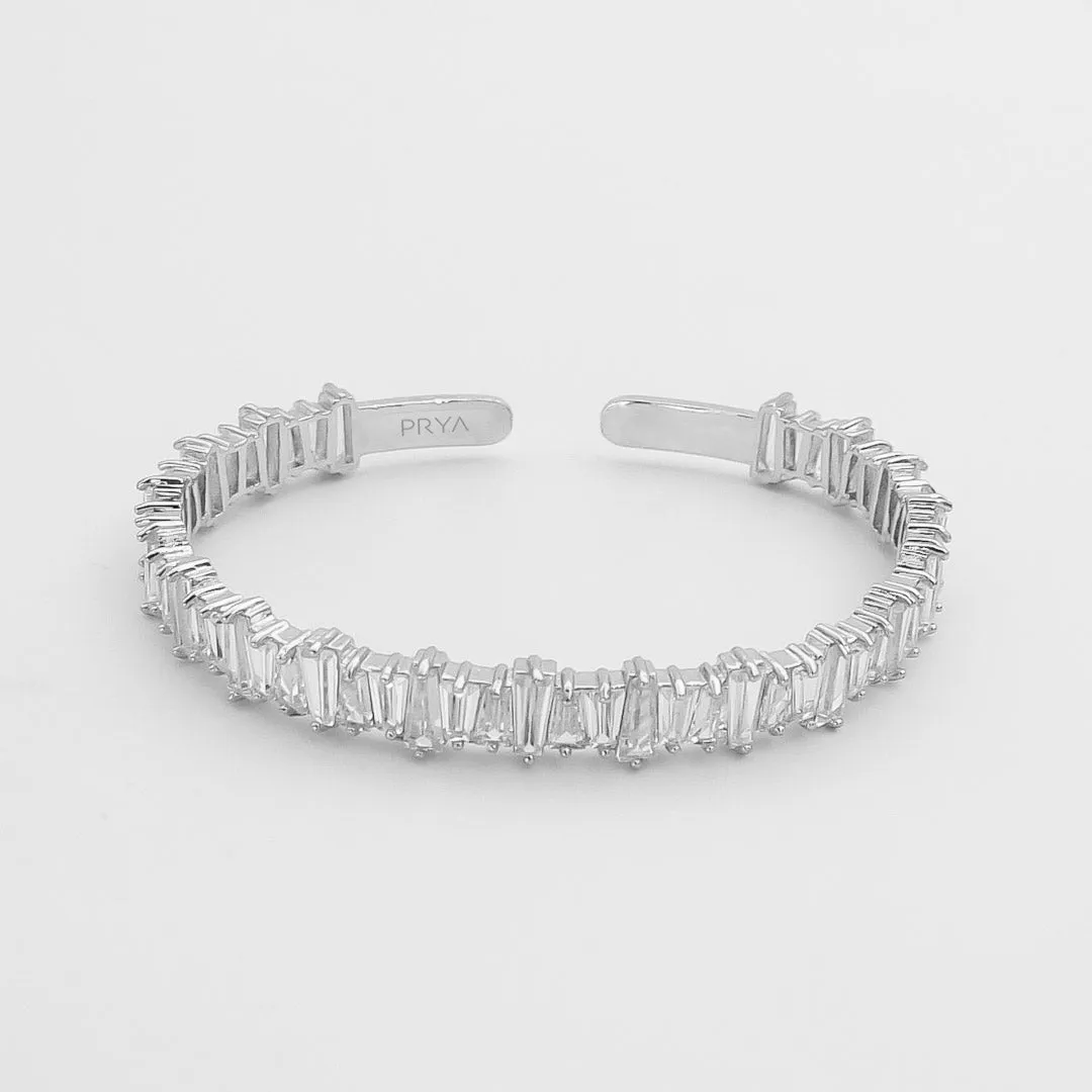 Jada Baguette CZ Bracelet Thick  | Silver