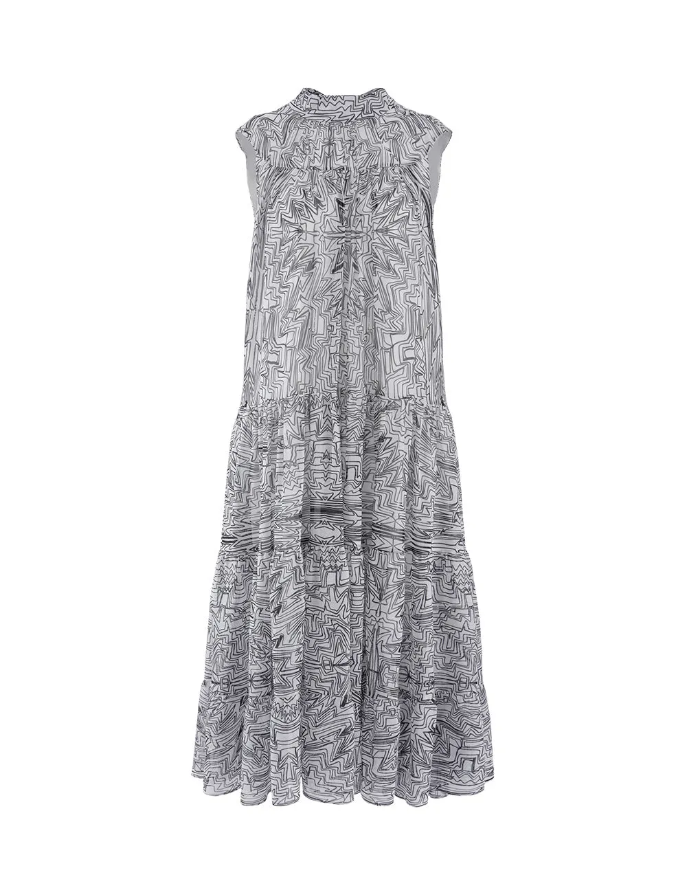 MARK FAST WOMEN SLEEVELESS A-LINE DRESS WITH GRAFFITI PRINTS