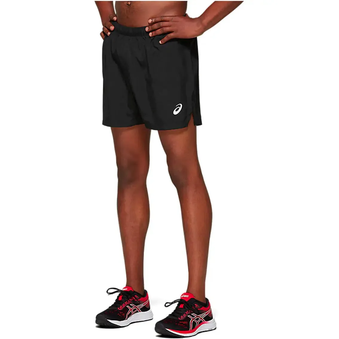 Mens ASICS Silver 5 Inch Short - Performance Black