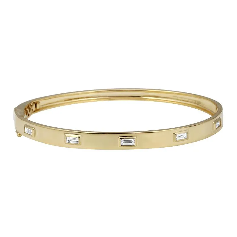 NICOLA CLASSIC INSET BAGUETTE DIAMOND BANGLE