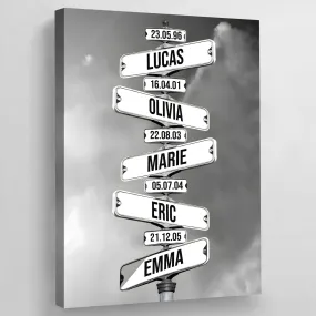 Personalized Street Sign Canvas