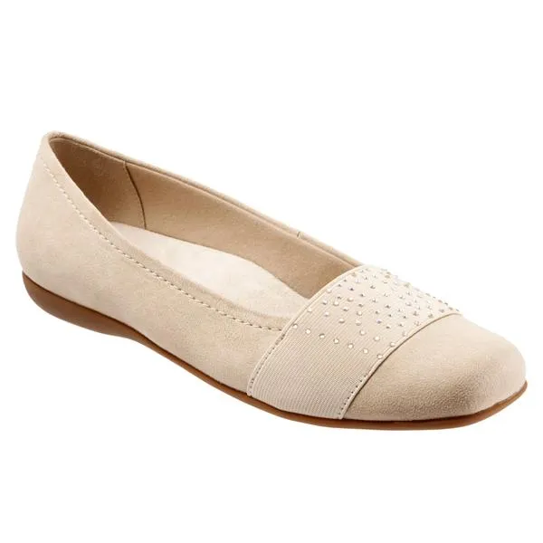 Samantha  Nude Micro Ballet Flat Shoes