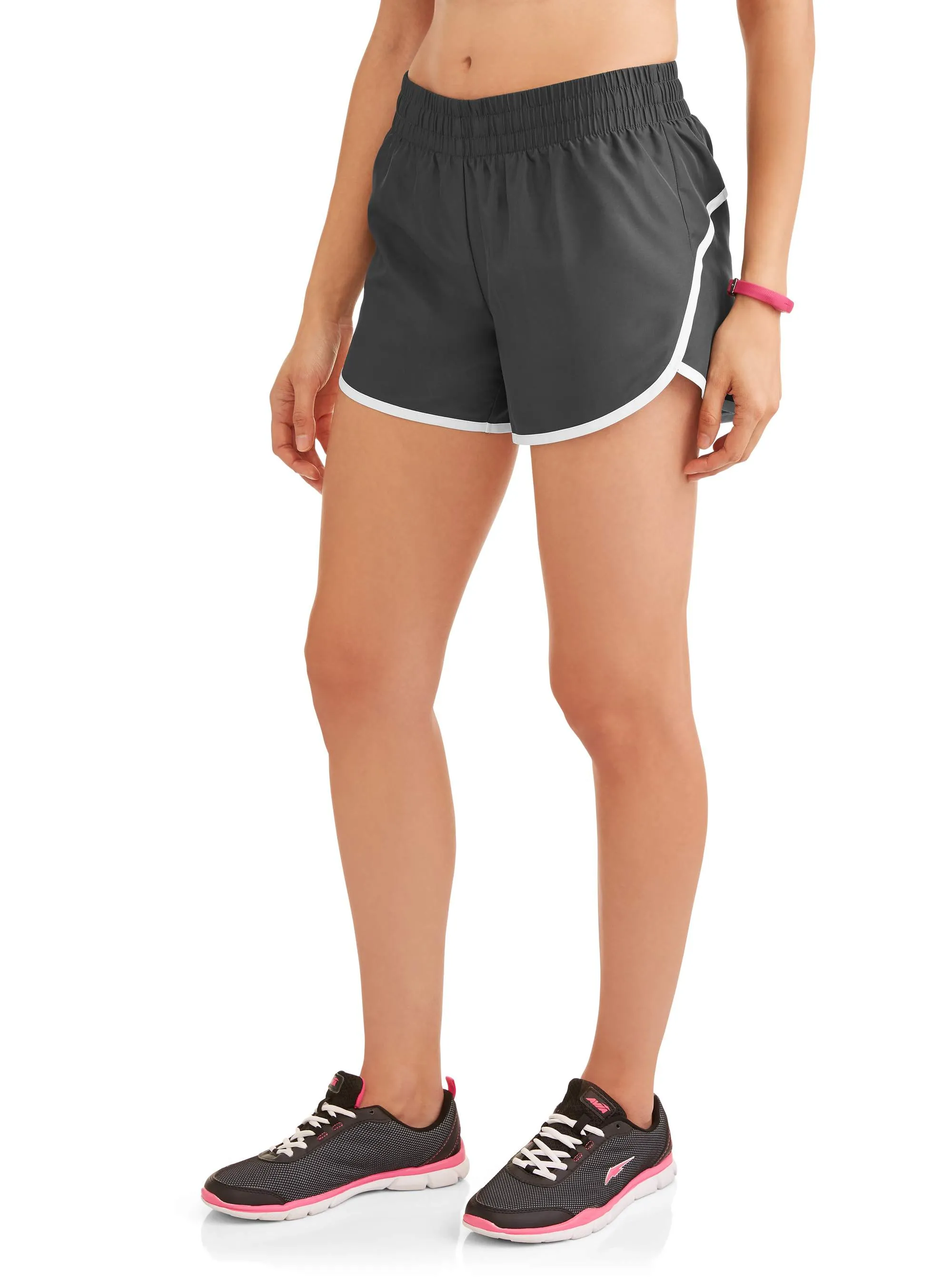 women's active woven running shorts with built-in liner