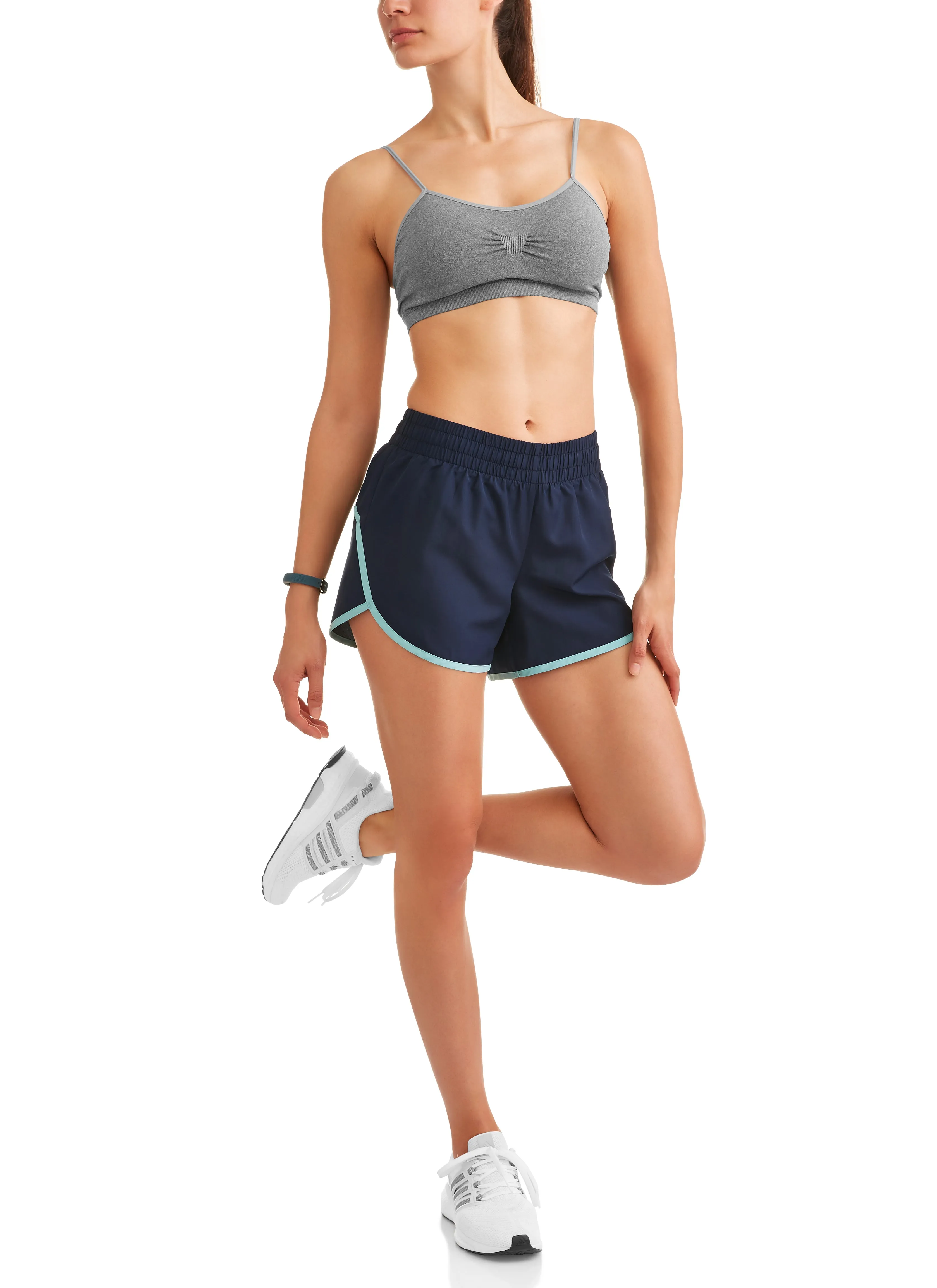 women's active woven running shorts with built-in liner