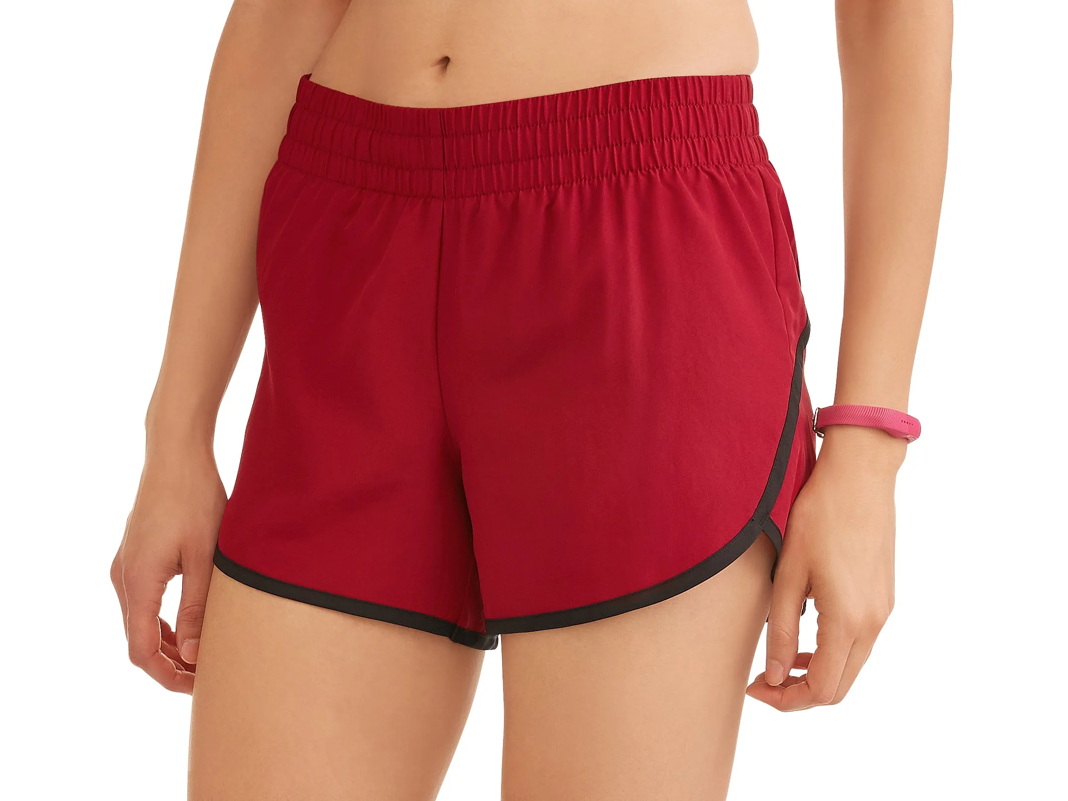 women's active woven running shorts with built-in liner