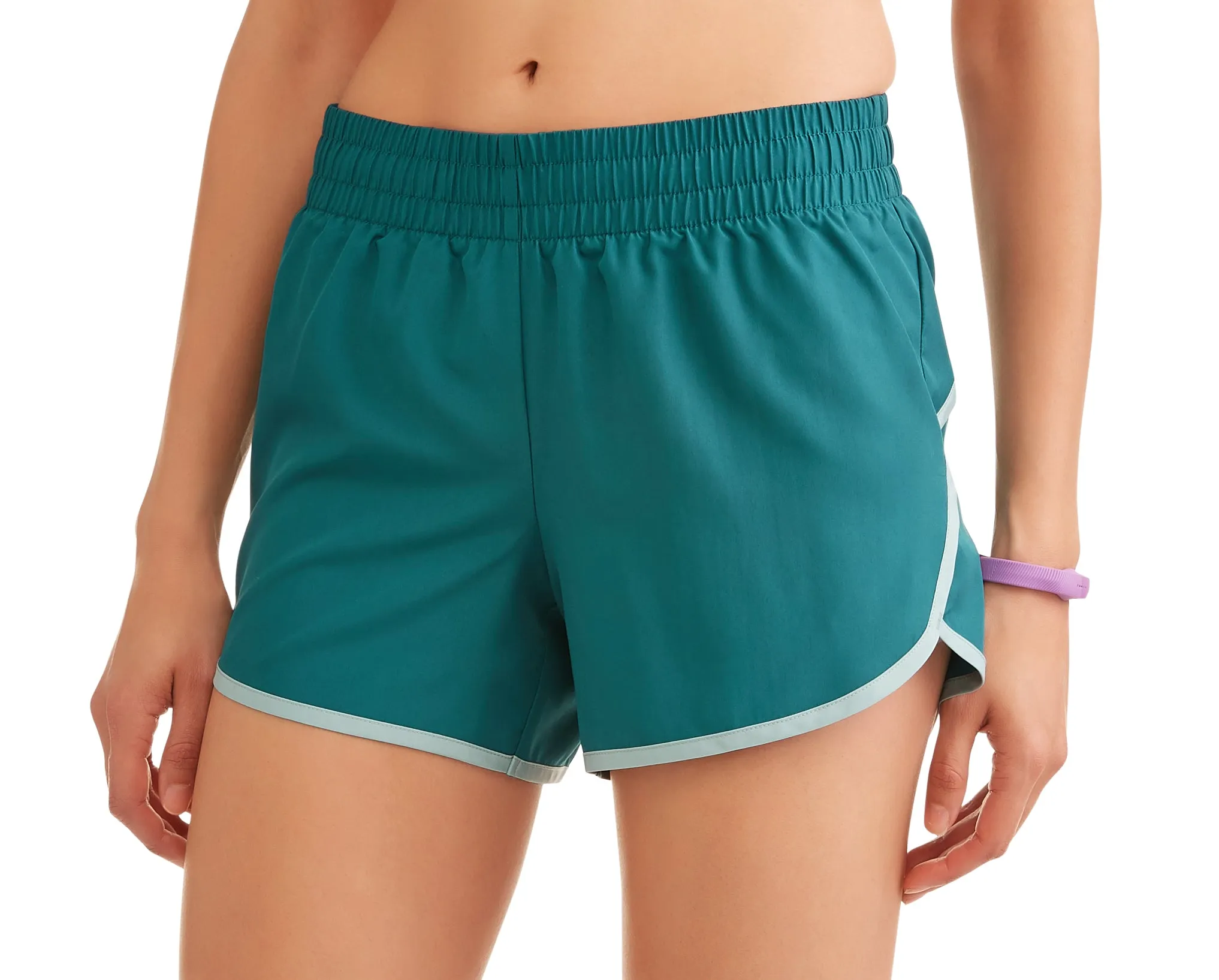 women's active woven running shorts with built-in liner