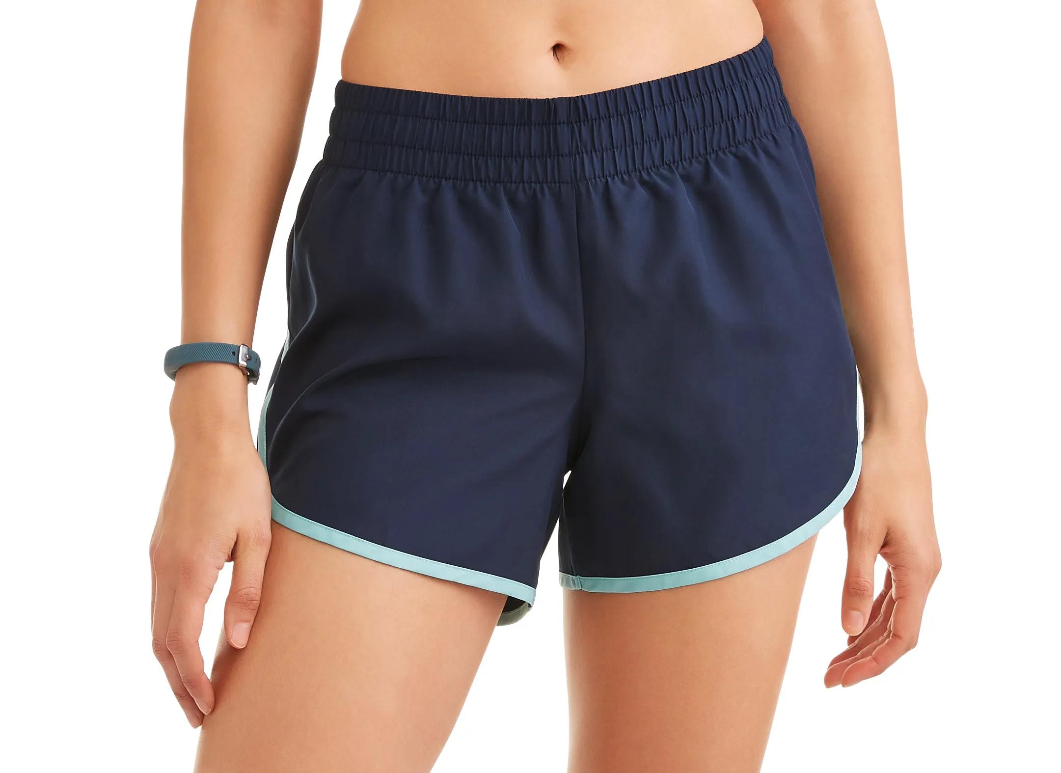 women's active woven running shorts with built-in liner