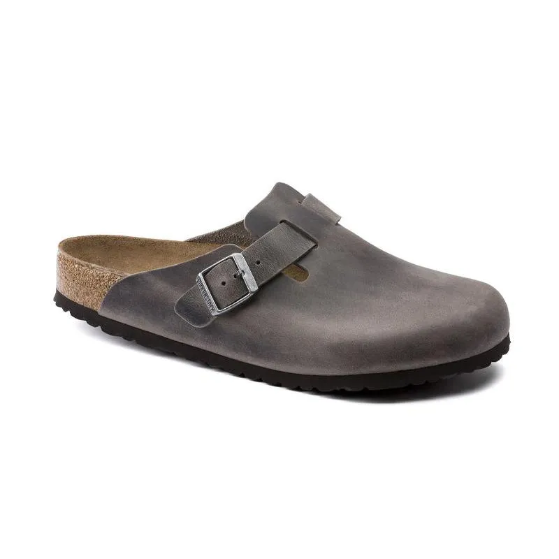 Women's Boston Soft Footbed (NARROW) Iron Oiled Leather